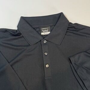 Nike Golf Polo Shirt Mens 3XL Black Dri-FIT Veteran Uss Logo 363807-010